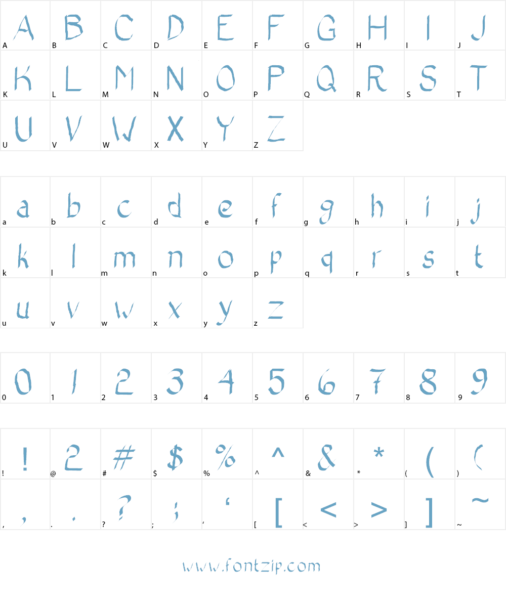 Bad Calligraphic Font Character